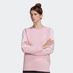 Adidas pink fleece sweatshirt HM1932 size XS NWT